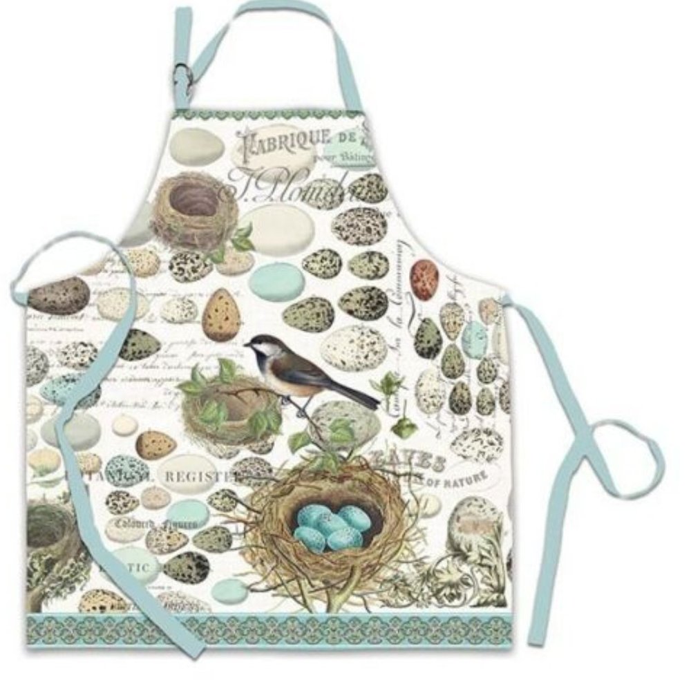 Michel Design Works Cotton Apron Birds Nest & Eggs